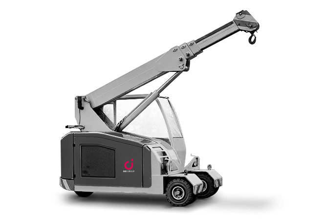V-cart crane without operating personnel